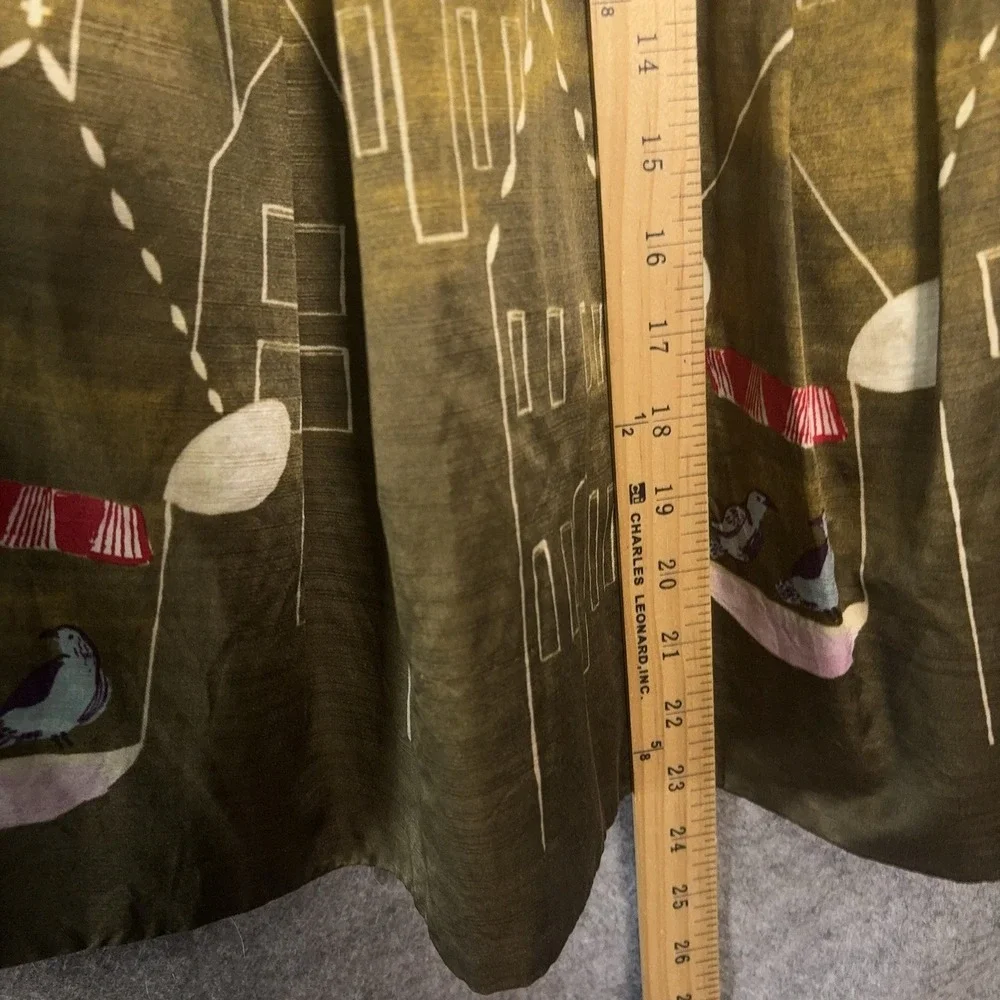 Maeve Feathered Village Silk Blend‎ Skirt Womens Sz 4 Pleated Lined Lightweight